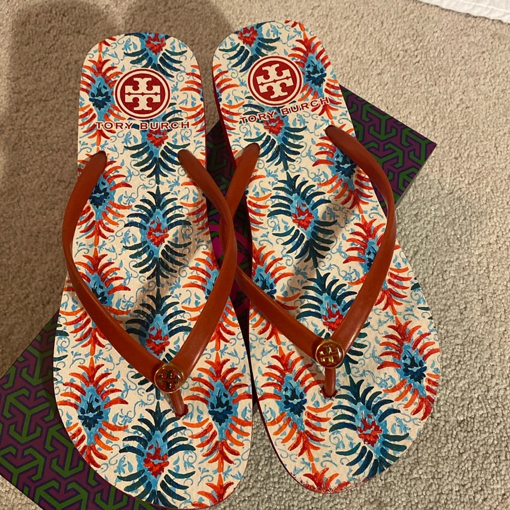Tory Burch Red Flip Flops